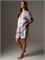 Пижама кимоно с шортами шелковая ПижШортФиолетТигр